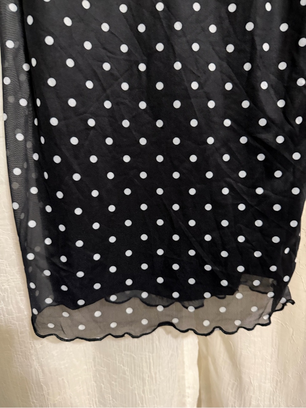 Amazon S Black White Polka Dot Cinched Ruffle Sleeve Maxi Dress - Picture 7 of 9